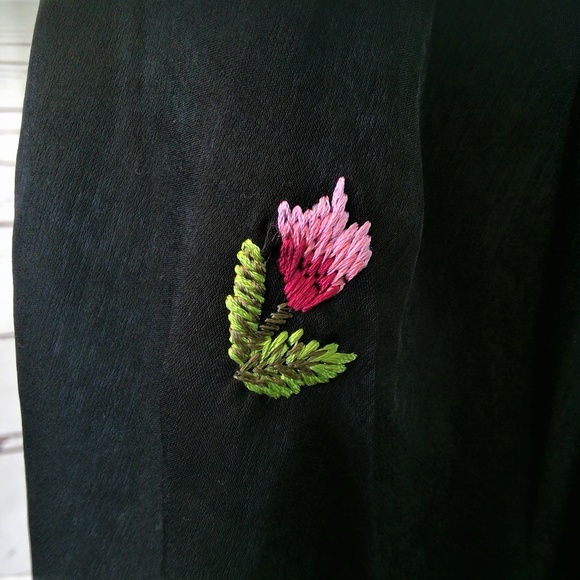 NWT Free People HIgh Neck Embroidered Blouse - Picture 5 of 6